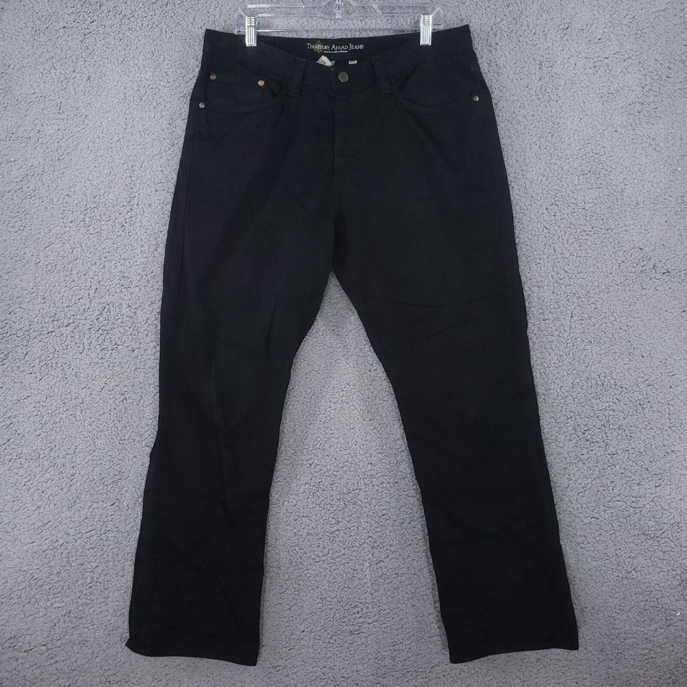 Territory Jeans Mens 35x29 Regular Straight Medium Wash Cotton Denim Outdoors